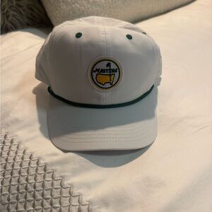 Masters White Hat with Green and Yellow Logo